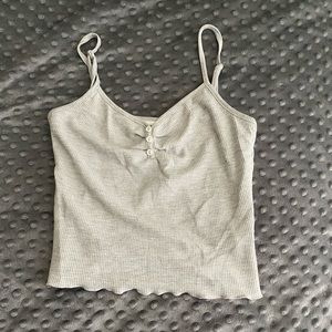 Gray cropped tank top